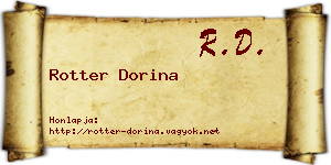 Rotter Dorina névjegykártya